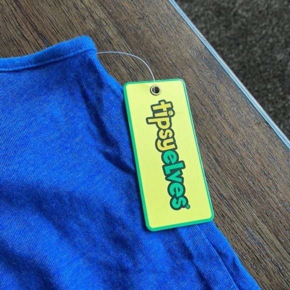 NWT Tipsy Elves Patriotic “Beer Me” Blue Tank Top - Picture 5 of 11